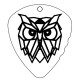 Choice of metal and thickness / Engraved / Owl