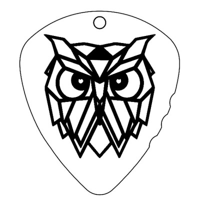 Choice of metal and thickness / Engraved / Owl