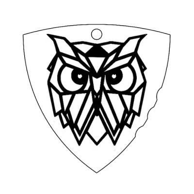 Choice of metal and thickness / Engraved / Owl