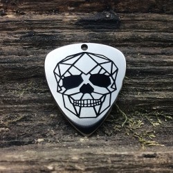 Choice of metal and thickness / Engraved / Skull 2