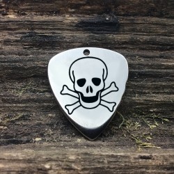 Choice of metal and thickness / Engraved / Skull 4 