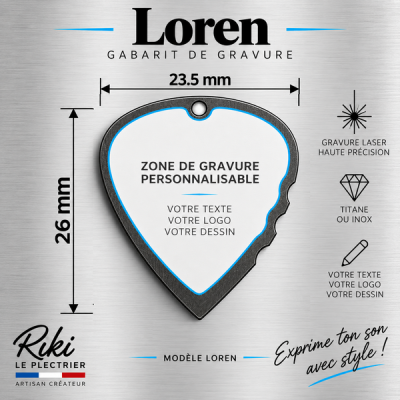 Option gravure laser logo sur titane et acier inoxydable