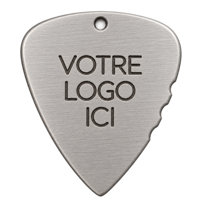 Plectre personnalisé avec gravure laser – Titane ou inox – 7 modèles au choix